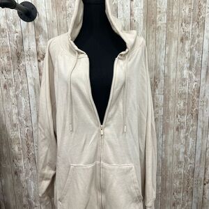 Terra & Sky Cream Hooded‎ Knit Cardigan